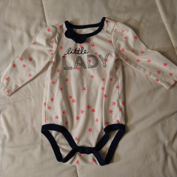 6/$15 Size 3-6 M Cat & Jack long sleeve bodysuit onesie - Picture 2 of 12